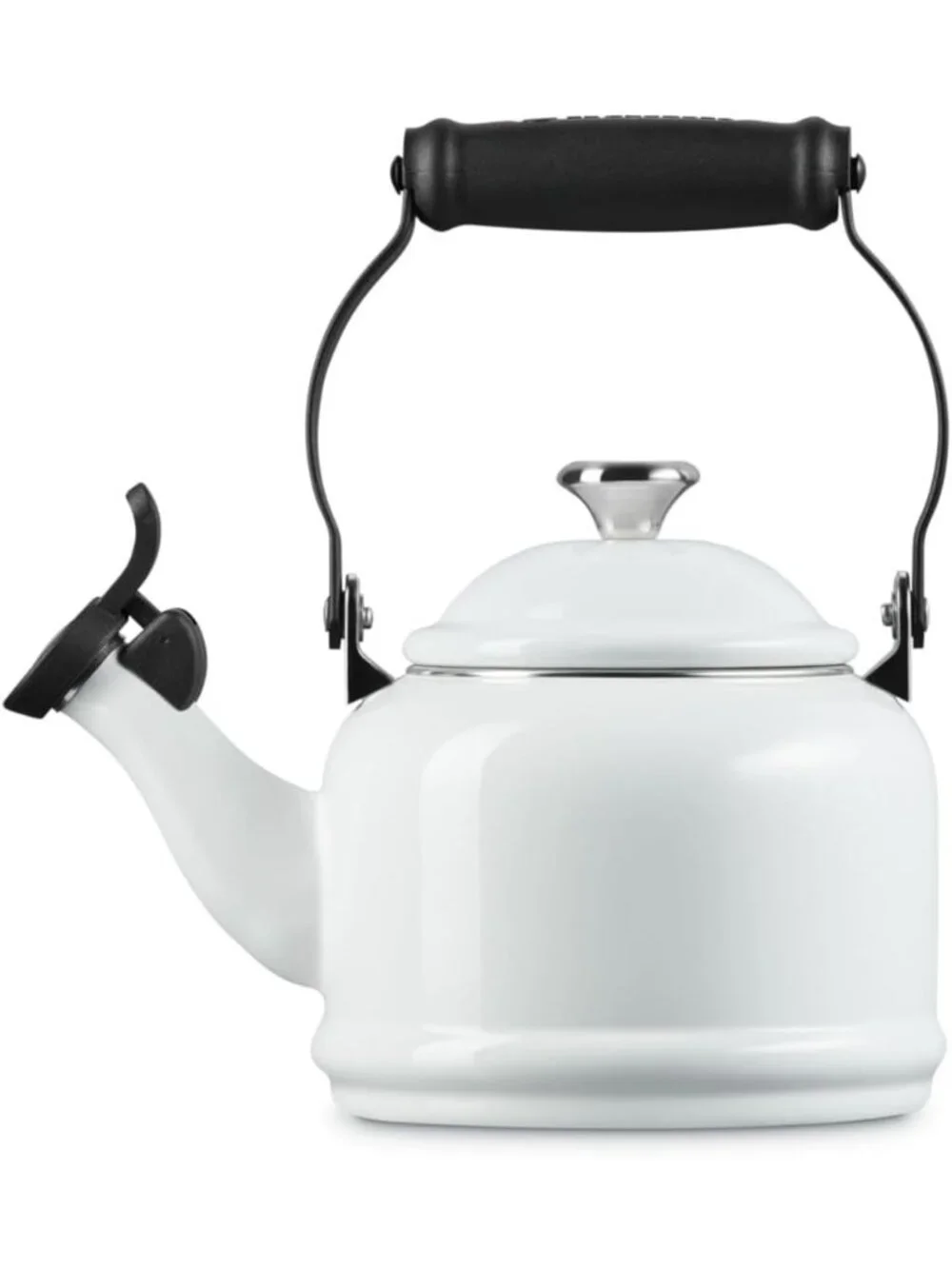White Enamel Steel Demi Teakettles 1.25 Quart Stainless steel Pot For Kitchen